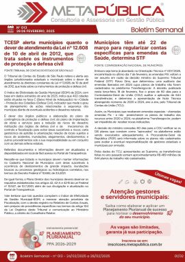 Imagem da notícia BOLETIM SEMANAL Nº 013